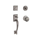 Baldwin Reserve SCNAPXROUTRR152 Single Cylinder Napa Handleset Round Knob and Traditional Round Rose with 6AL Latch and Dual Strike Matte Antique Nickel Finish - NA - NA