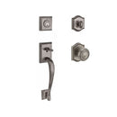 Baldwin Reserve SCNAPXTRATAR152 Single Cylinder Napa Handleset Traditional Knob and Traditional Arch Rose with 6AL Latch and Dual Strike Matte Antique Nickel Finish - NA - NA