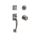 Baldwin Reserve SCNAPXTRATRR152 Single Cylinder Napa Handleset Traditional Knob and Traditional Round Rose with 6AL Latch and Dual Strike Matte Antique Nickel Finish - NA - NA