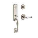 Baldwin Reserve SCNEWXDECRTAR141 Single Cylinder New Hampshire Handleset Right Hand Decorative Lever and Traditional Arch Rose with 6AL Latch and Dual Strike Bright Nickel Finish - Right Hand - NA