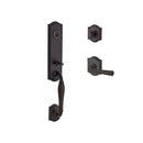 Baldwin Reserve SCNEWXFEDLTAR112 Single Cylinder New Hampshire Handleset Left Hand Federal Lever and Traditional Arch Rose with 6AL Latch and Dual Strike Venetian Bronze Finish - Left Hand - NA