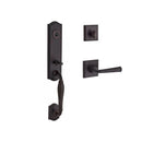 Baldwin Reserve SCNEWXFEDLTSR112 Single Cylinder New Hampshire Handleset Left Hand Federal Lever and Traditional Square Rose with 6AL Latch and Dual Strike Venetian Bronze Finish - Left Hand - NA