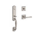 Baldwin Reserve SCNEWXFEDLTSR150 Single Cylinder New Hampshire Handleset Left Hand Federal Lever and Traditional Square Rose with 6AL Latch and Dual Strike Satin Nickel Finish - Left Hand - NA