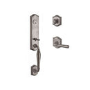 Baldwin Reserve SCNEWXFEDRTAR152 Single Cylinder New Hampshire Handleset Right Hand Federal Lever and Traditional Arch Rose with 6AL Latch and Dual Strike Matte Antique Nickel Finish - Right Hand - NA