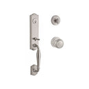 Baldwin Reserve SCNEWXTRATRR150 Single Cylinder New Hampshire Handleset Traditional Knob and Traditional Round Rose with 6AL Latch and Dual Strike Satin Nickel Finish - NA - NA