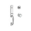 Baldwin Reserve SCNEWXTRATRR260 Single Cylinder New Hampshire Handleset Traditional Knob and Traditional Round Rose with 6AL Latch and Dual Strike Bright Chrome Finish - NA - NA