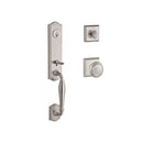 Baldwin Reserve SCNEWXTRATSR150 Single Cylinder New Hampshire Handleset Traditional Knob and Traditional Square Rose with 6AL Latch and Dual Strike Satin Nickel Finish - NA - NA