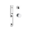 Baldwin Reserve SCSEAXCONCRR260 Single Cylinder Seattle Handleset Contemporary Knob and Contemporary Round Rose with 6AL Latch and Dual Strike Bright Chrome Finish - NA - NA