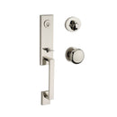 Baldwin Reserve SCSEAXROUCRR141 Single Cylinder Seattle Handleset Round Knob and Contemporary Round Rose with 6AL Latch and Dual Strike Bright Nickel Finish - NA - NA