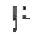 Baldwin Reserve SCSEAXTUBLCSR112 Single Cylinder Seattle Handleset Left Hand Tube Lever and Contemporary Square Rose with 6AL Latch and Dual Strike Venetian Bronze Finish - Left Hand - NA