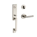 Baldwin Reserve SCSEAXTUBRCRR141 Single Cylinder Seattle Handleset Right Hand Tube Lever and Contemporary Round Rose with 6AL Latch and Dual Strike Bright Nickel Finish - Right Hand - NA