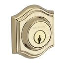 Baldwin Reserve SCTAD003 Single Cylinder Traditional Arch Deadbolt with 6AL Latch and Dual Strike Lifetime Brass Finish - Lifetime Brass - NA