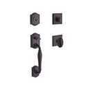 Baldwin Reserve SCWESXELLTSR112 Single Cylinder Westcliff Handleset Ellipse Knob and Traditional Square Rose with 6AL Latch and Dual Strike Venetian Bronze Finish - Venetian Bronze - NA