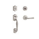 Baldwin Reserve SCWESXFEDLTRR150 Single Cylinder Westcliff Handleset Left Hand Federal Lever and Traditional Round Rose with 6AL Latch and Dual Strike Satin Nickel Finish - Left Hand - NA