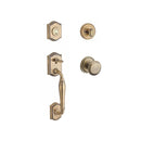 Baldwin Reserve SCWESXROUTRR049 Single Cylinder Westcliff Handleset Round Knob and Traditional Round Rose with 6AL Latch and Dual Strike Matte Brass and Black Finish - NA - NA