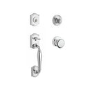 Baldwin Reserve SCWESXROUTRR260 Single Cylinder Westcliff Handleset Round Knob and Traditional Round Rose with 6AL Latch and Dual Strike Bright Chrome Finish - NA - NA