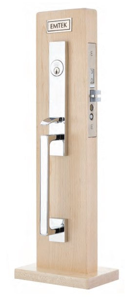 Emtek F20 Function Adelaide Mortise Handleset with Windsor Glass Knob