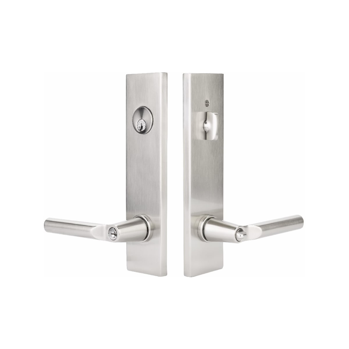 Emtek Modern Rectangular Two Point Lock with Helios Lever