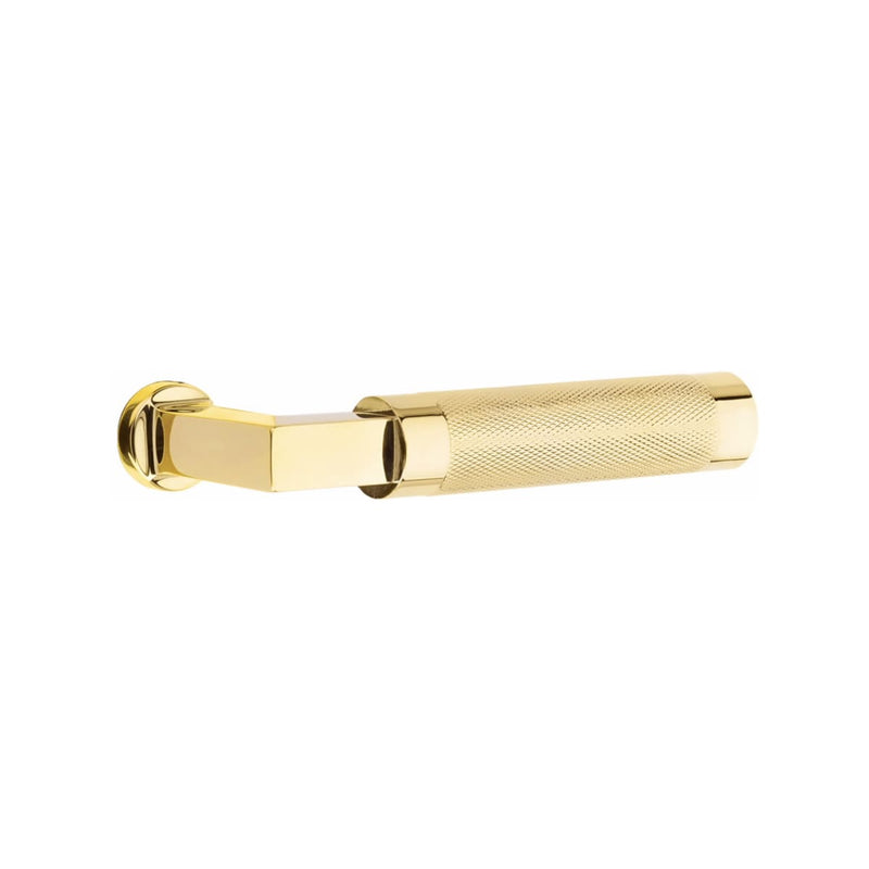 Emtek Dummy Brisbane Mortise Handleset with Select L-Square Knurled Lever