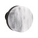 Emtek Dummy Brisbane Mortise Handleset with Select Conical White Marble Knob